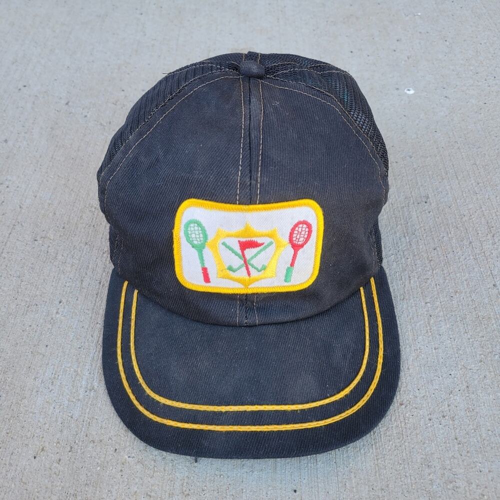 Vintage Tennis Golf Country Club Trucker Hat OS